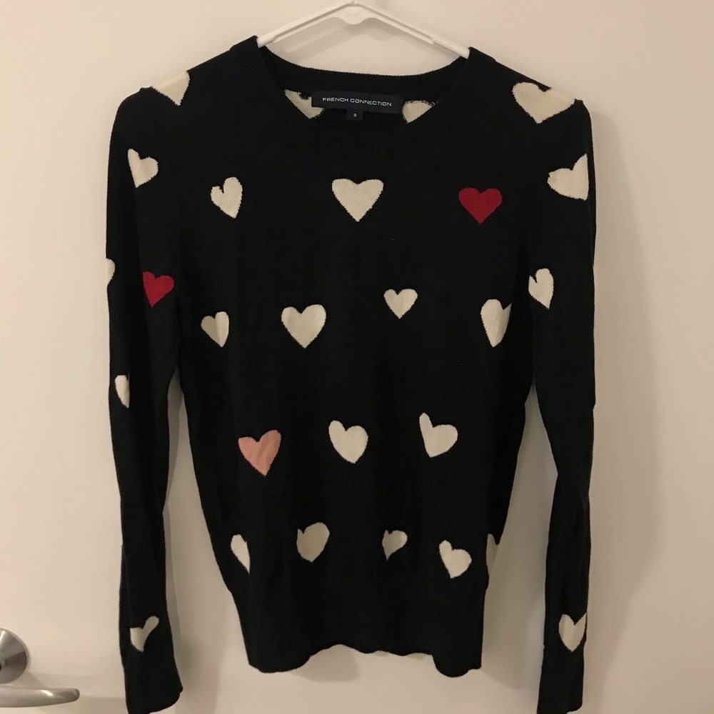 French Connection Sweater Black Heart Never Worn